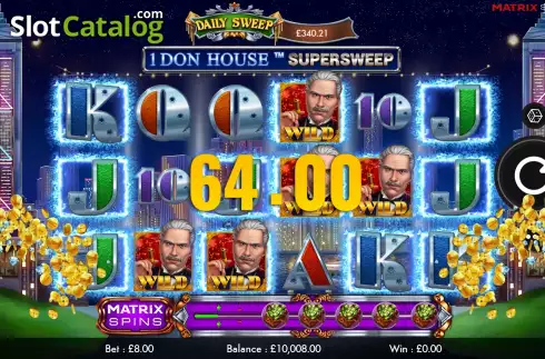 Win Screen 3. 1 Don House Supersweep slot