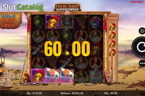Win Screen 2. 500 BC Sparta Supersweep slot