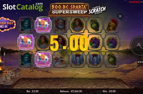 Scratch Card Mode. 500 BC Sparta Supersweep slot