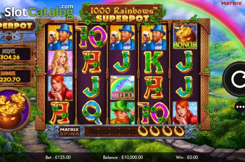 画面2. 1000 Rainbows Superpot カジノスロット