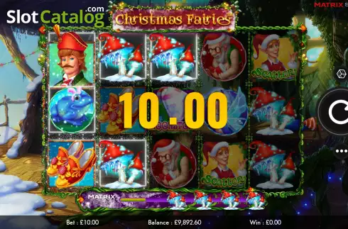 Win Screen. Christmas Fairies slot