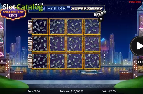 Reel Screen. 1 Don House Supersweep Scratch slot