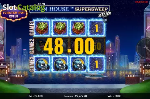 Win Screen 4. 1 Don House Supersweep Scratch slot