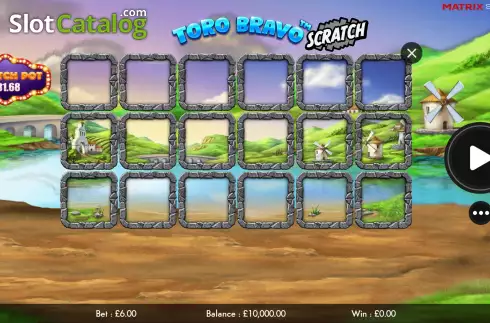 Reel Screen. Toro Bravo Scratch slot