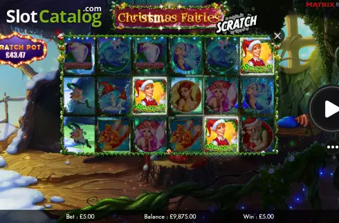 Win Screen. Christmas Fairies Scratch slot