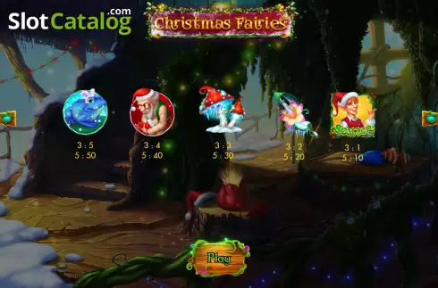 Paytable 3. Christmas Fairies Scratch slot