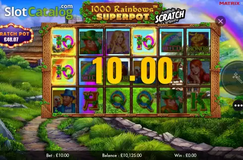 Ekran4. 1000 Rainbows Superpot Scratch yuvası