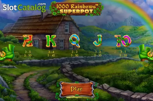 Paytable 3. 1000 Rainbows Superpot Scratch slot