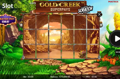 Bildschirm2. Gold Creek Superpays Scratch slot