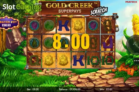 Ekran6. Gold Creek Superpays Scratch yuvası