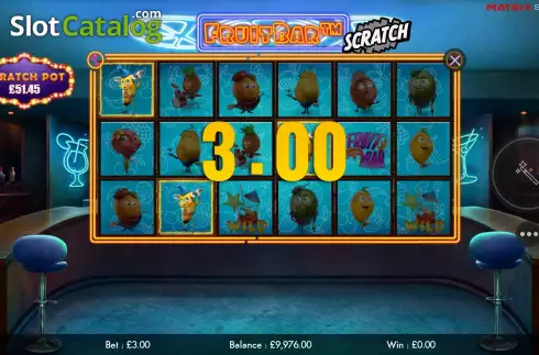 Win Screen 2. Fruit Bar Scratch slot
