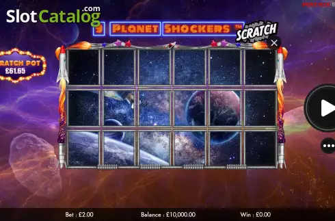 Reel Screen. 9 Planet Shockers Scratch slot