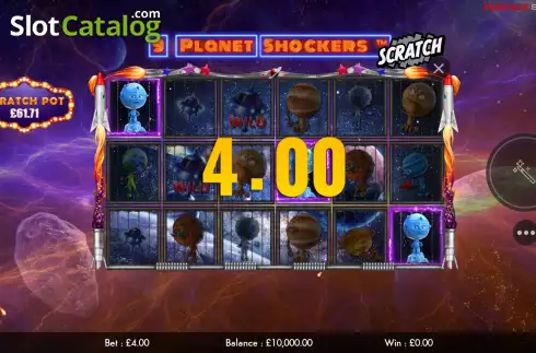 Win Screen 3. 9 Planet Shockers Scratch slot