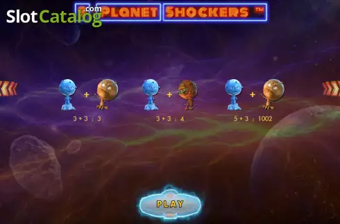 Paytable. 9 Planet Shockers Scratch slot