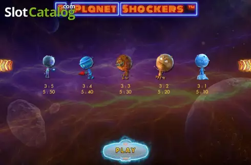 Paytable 3. 9 Planet Shockers Scratch slot