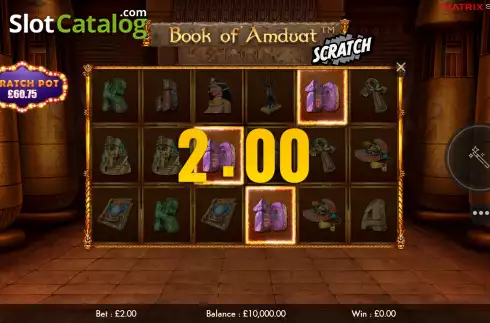 Win Screen. Book of Amduat Scratch slot
