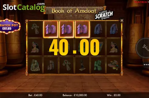 Win Screen 4. Book of Amduat Scratch slot