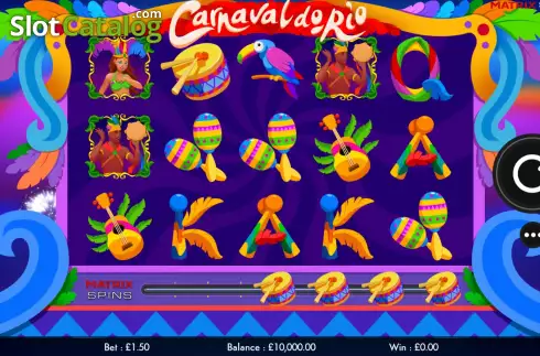 Game screen. Carnaval Do Rio (Matrix Studios) slot