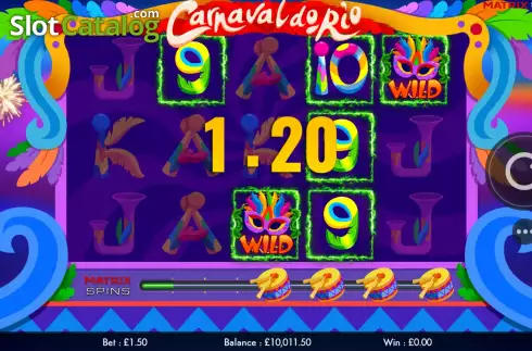 Win screen. Carnaval Do Rio (Matrix Studios) slot
