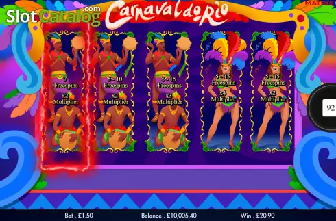 Skärmdump8. Carnaval Do Rio (Matrix Studios) slot