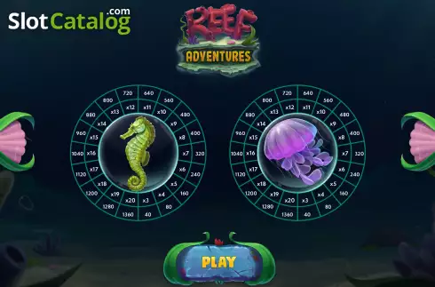 Paytable screen. Reef Adventures slot