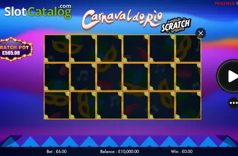 Bildschirm2. Carnaval do Rio Scratch slot