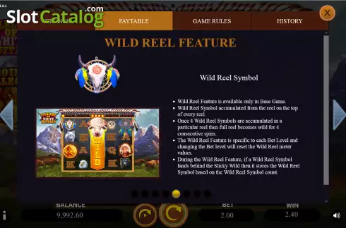Captura de tela5. Folklore of White Buffalo slot