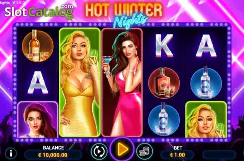 Game screen. Hot Winter Nights slot