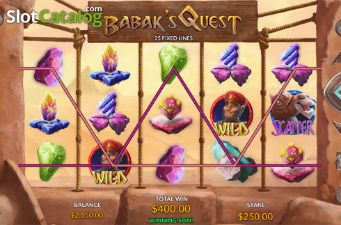 Game workflow . Babak's Quest slot