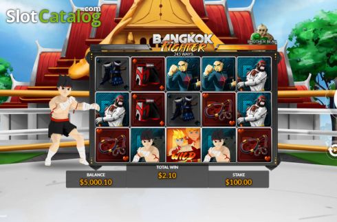 Reel Screen. Bangkok Fighter slot