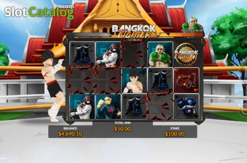 Win screen 3. Bangkok Fighter slot