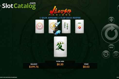 Écran4. 4 Beasts Mahjong Machine à sous
