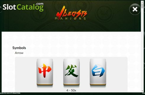 Paytable 1. 4 Beasts Mahjong slot