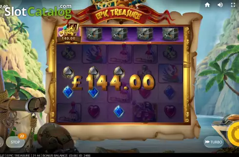 Win Screen 2. Epic Treasure slot
