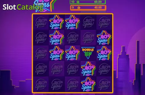 Hold and Win Bonus Game Screen. 80s Spins slot