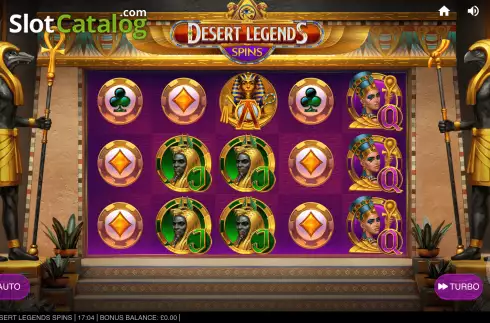 Reels Screen. Desert Legends Spins slot