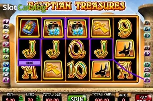 Bildschirm8. Egyptian Treasures (Mazooma) slot