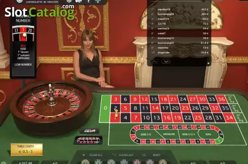 Game screen. Malta Roulette slot
