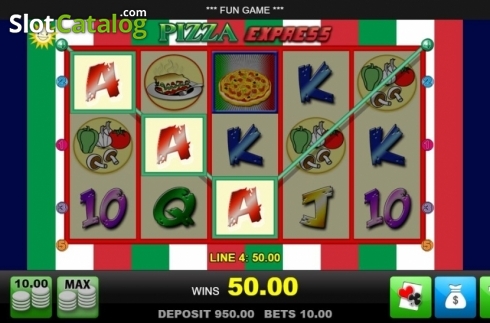 Win Screen. Pizza Express (Merkur) slot