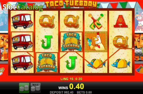 Win Screen 2. Taco Tuesday slot