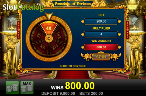 Bildschirm3. Fountain of Fortune (Merkur) slot