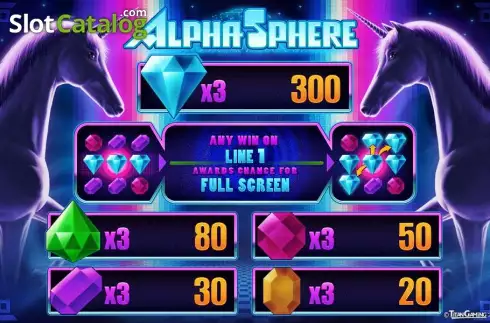 Schermo2. Alpha Sphere slot
