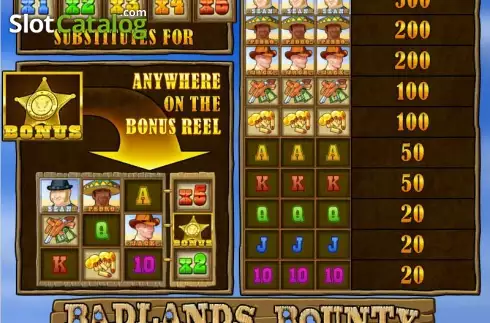 Bildschirm2. Badlands Bounty slot
