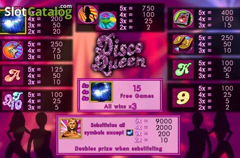 Bildschirm2. Disco Queen slot