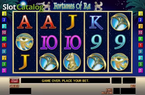 Skärmdump3. Fortunes of Ra (Merkur) slot
