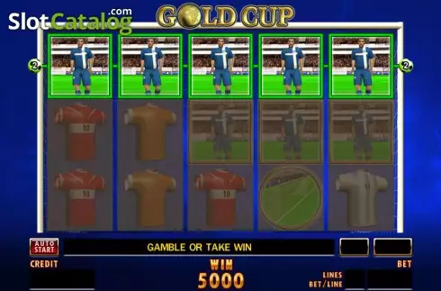 Win screen. Gold Cup (Merkur) slot