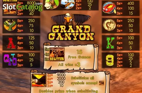 Bildschirm2. Grand Canyon slot