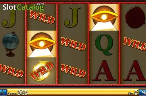 Wild Win screen. Illuminati HD slot