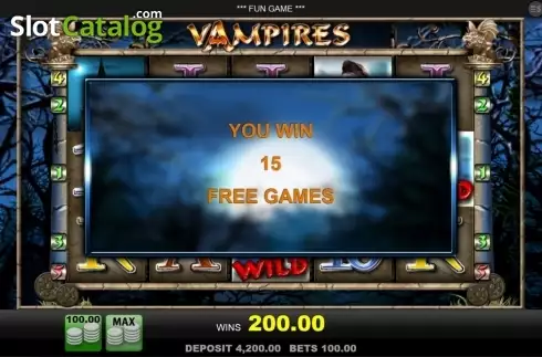 Win free games. Vampires (Merkur) slot