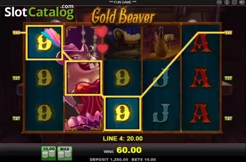 Wild win screen. Gold Beaver slot